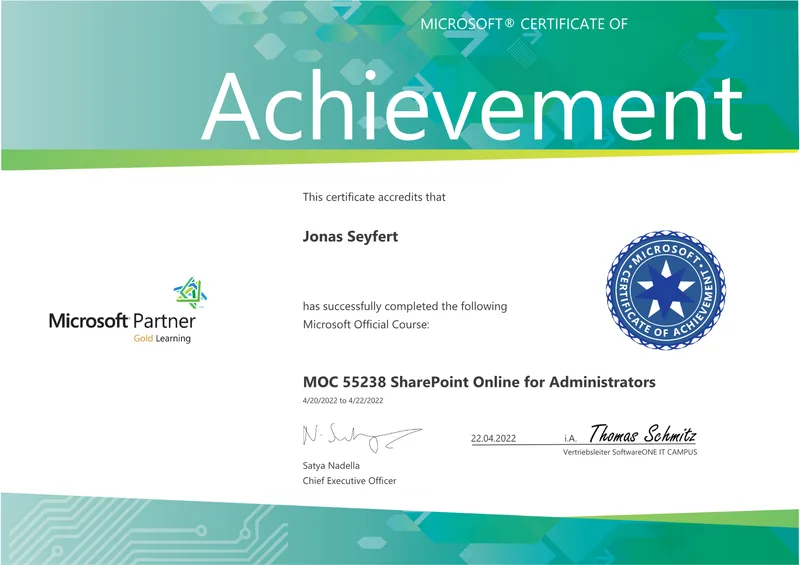 Vorschau: SharePoint Online for Administrators (MOC 55238)